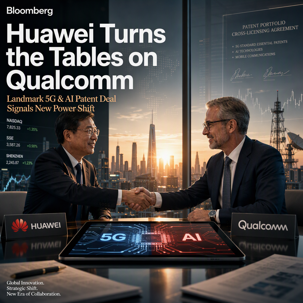 Qualcomm to Pay Huawei in Landmark 5G and AI Patent Cross-Licensing Deal
