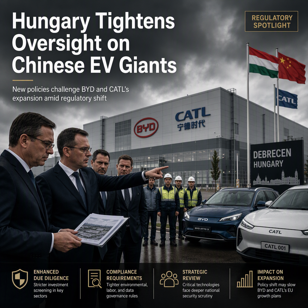 Hungary's New Government Intensifies Scrutiny on Chinese EV Giants BYD and CATL