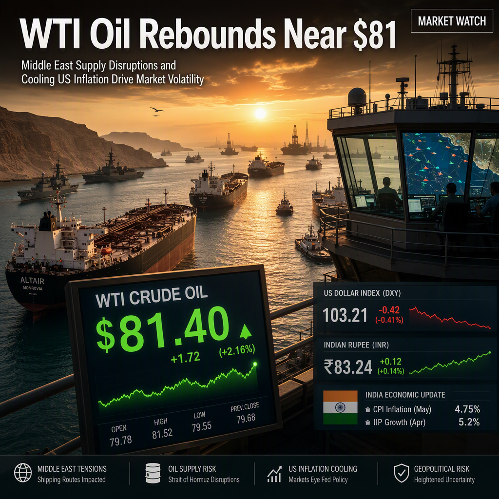 WTI Oil Rebounds Near $81 Amid Middle East Supply Disruptions and Cooling US Inflation