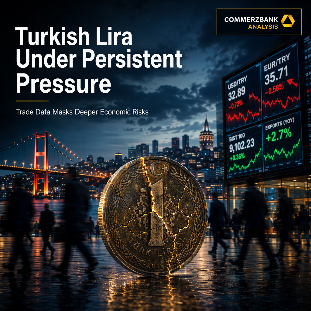 Turkish Lira Remains Under Pressure Despite Apparent Trade Data Improvement, Says Commerzbank
