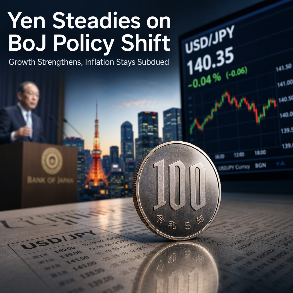Japanese Yen Supported by BoJ Repricing Amid Stronger Growth and Subdued Inflation
