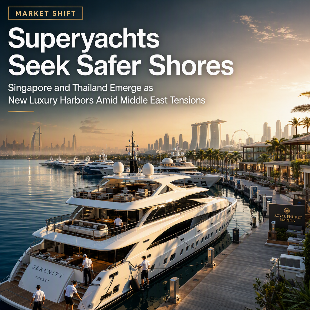 Luxury Yachts Relocate to Singapore and Thailand Amid Middle East Geopolitical Risks