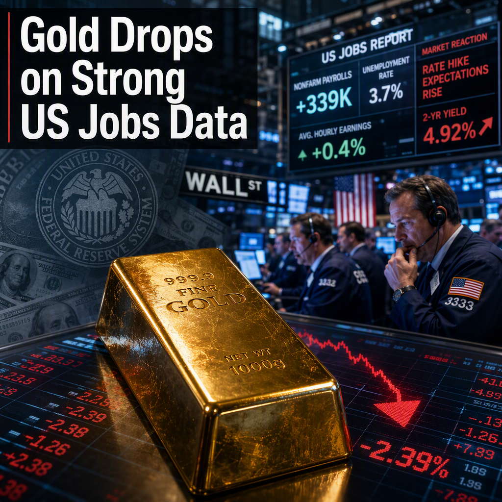 Gold Prices Slide as Strong US Jobs Data Fuels Fed Rate Hike Speculation