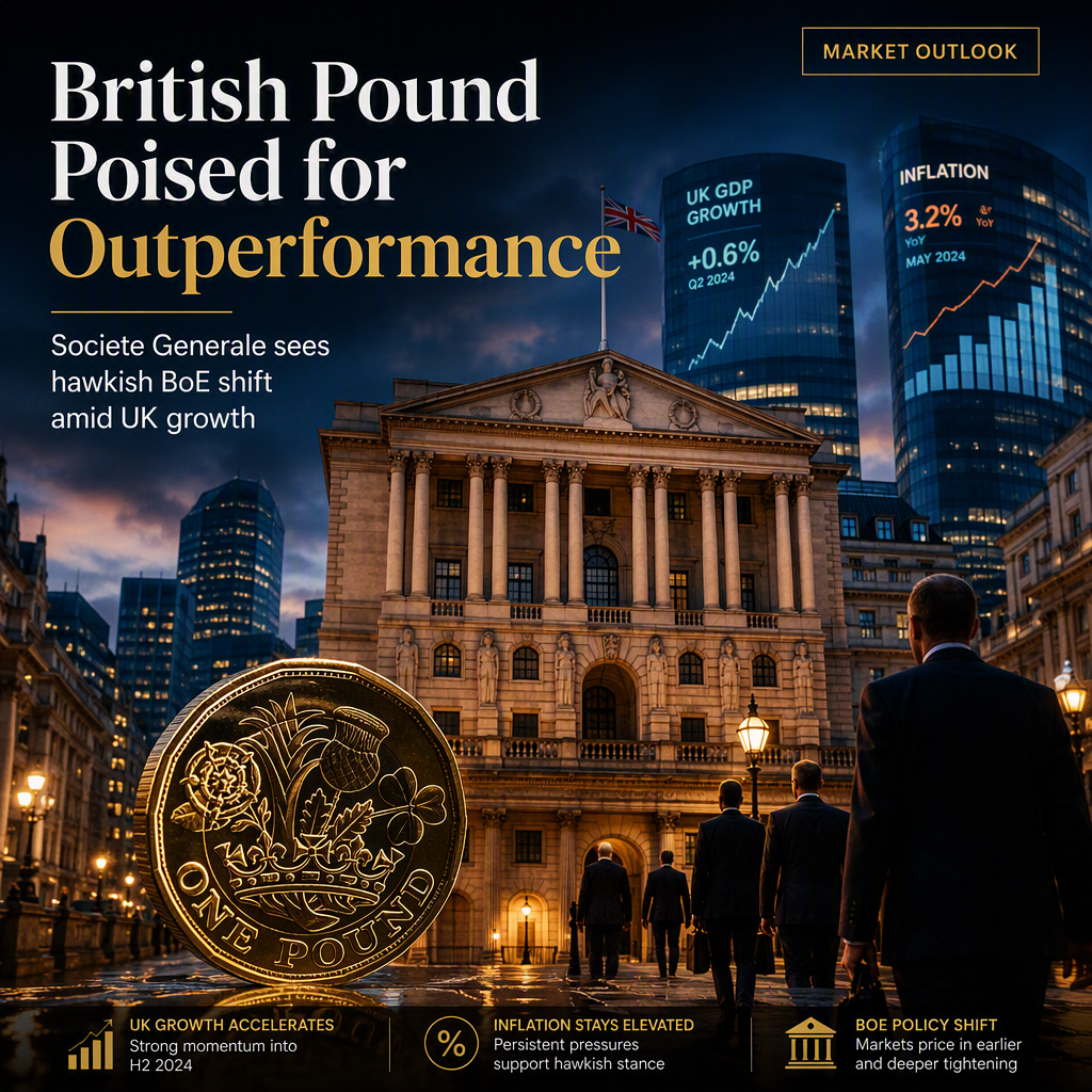Societe Generale Predicts British Pound Outperformance Amid Accelerating UK Growth and Inflation