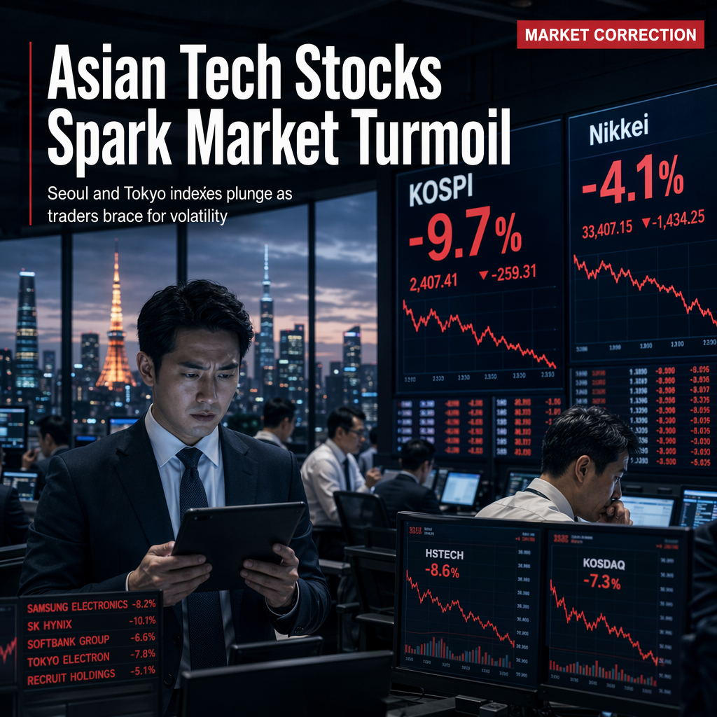 Asian Tech Stocks Trigger Sharp Selloff in Seoul and Tokyo Markets