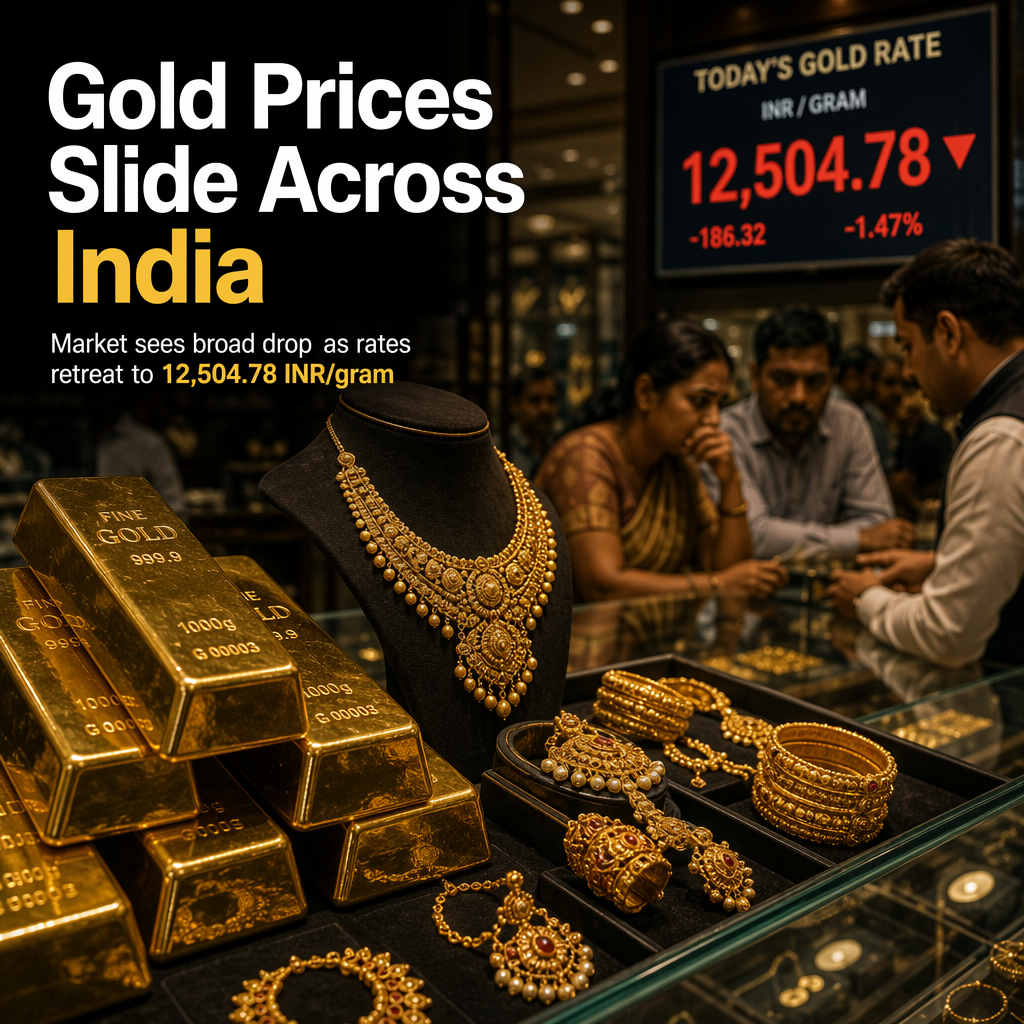 Gold Prices Decline in India, Marking Drop Across All Units