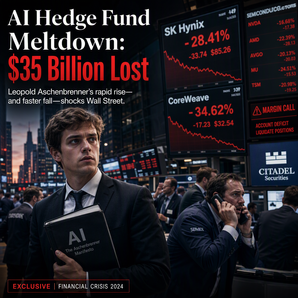 Leopold Aschenbrenner’s AI Hedge Fund Plummets $35 Billion in Days Amid Semiconductor Stock Rout