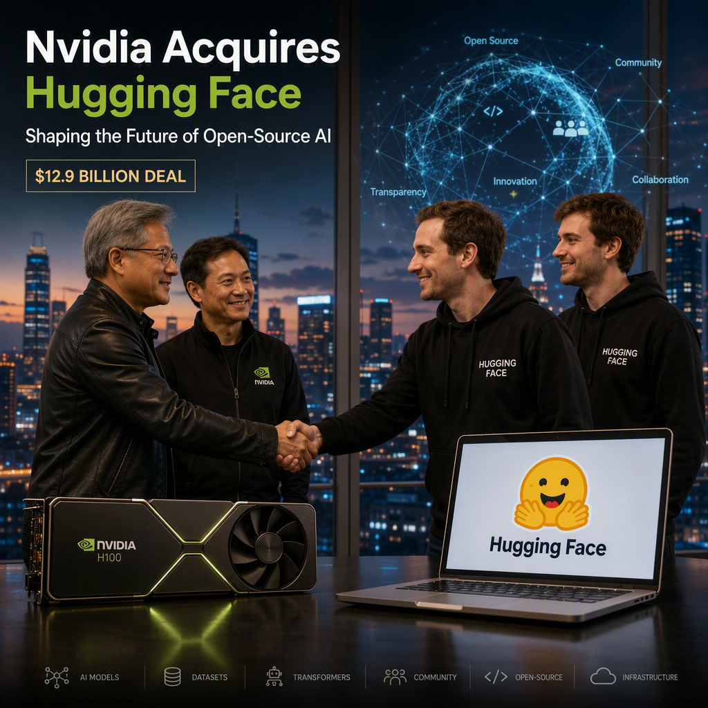 Nvidia to Acquire Hugging Face for $12.9 Billion, Expanding Open-Source AI Ecosystem
