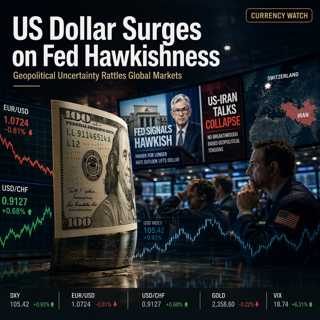 US Dollar Strengthens as Fed Signals Hawkish Stance and US-Iran Talks Collapse, Impacting Major Currencies