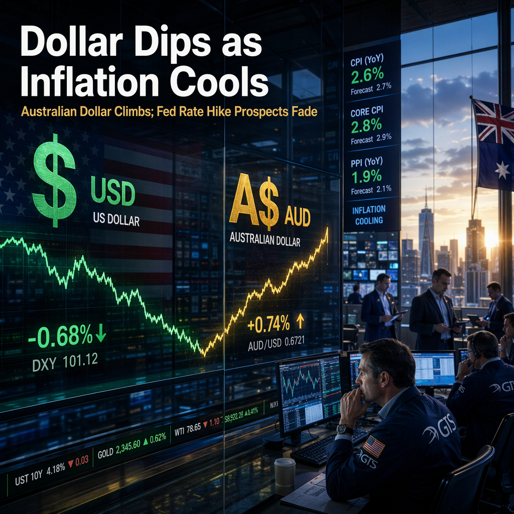 US Dollar Weakens as Soft Inflation Data Dims Fed Rate Hike Prospects; Australian Dollar Holds Gains
