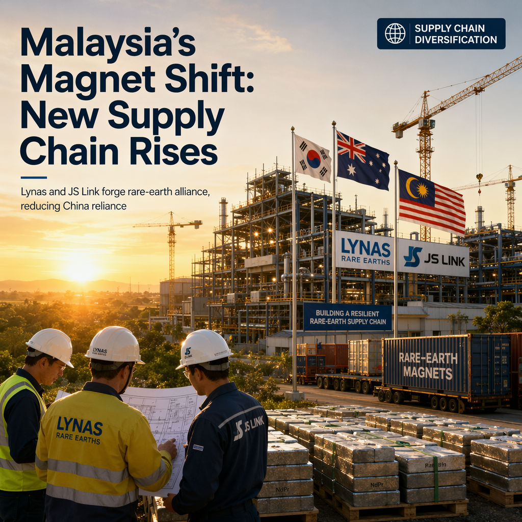 Lynas and JS Link Partner to Build Rare-Earth Magnet Plant in Malaysia, Targeting Non-China Supply Chains