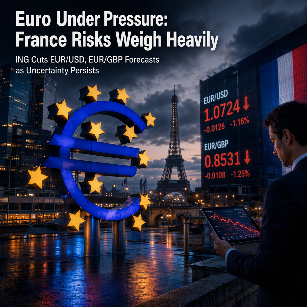 Euro Faces Persistent Downside Amid France-Related Risks; ING Lowers EUR/USD and EUR/GBP Forecasts