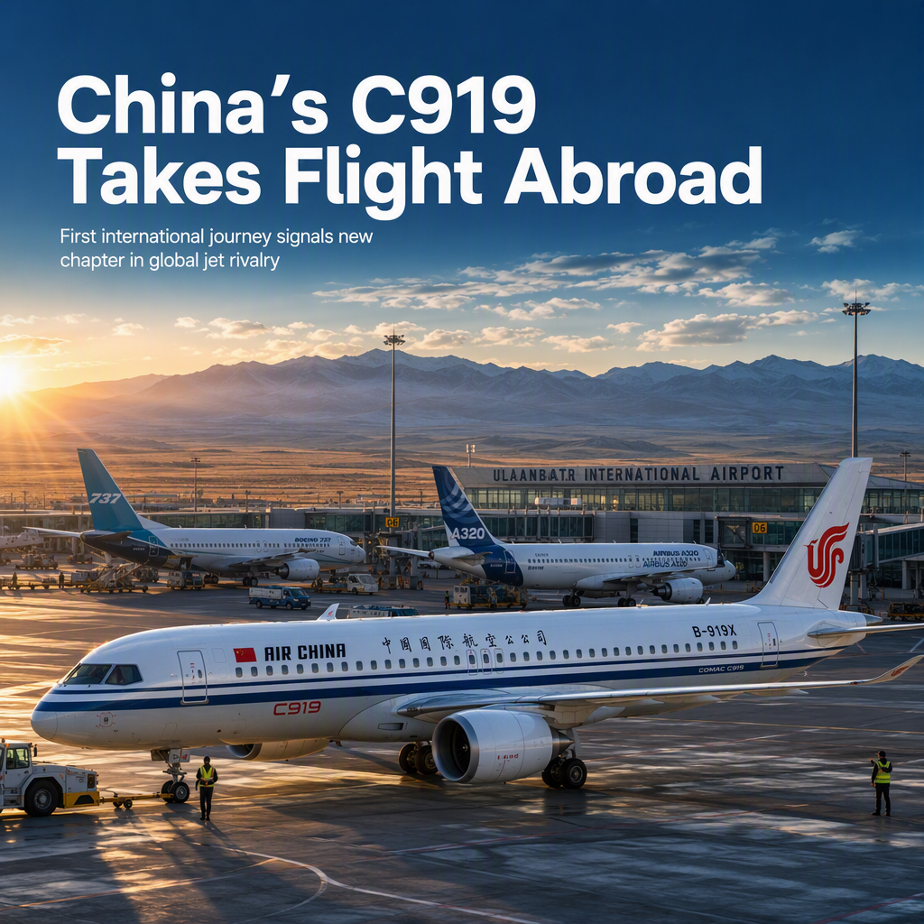 China's COMAC C919 Makes First International Flight, Marking Milestone in Challenge to Boeing and Airbus