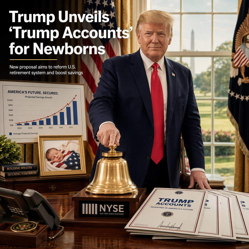Trump Proposes Tax-Deferred 'Trump Accounts' for Newborns to Reform U.S. Retirement System
