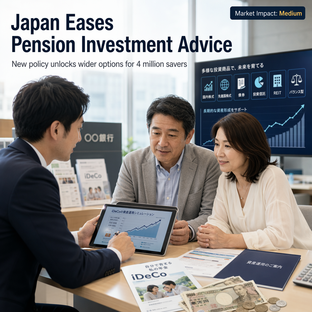 Japan Plans to Lift Ban on Investment Advice for Defined-Contribution Pensions to Boost Returns