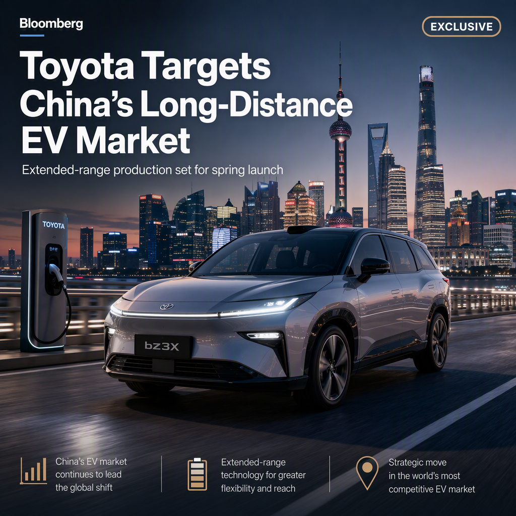 Toyota to Launch Extended-Range EV Production in China, Targeting Long-Distance Market