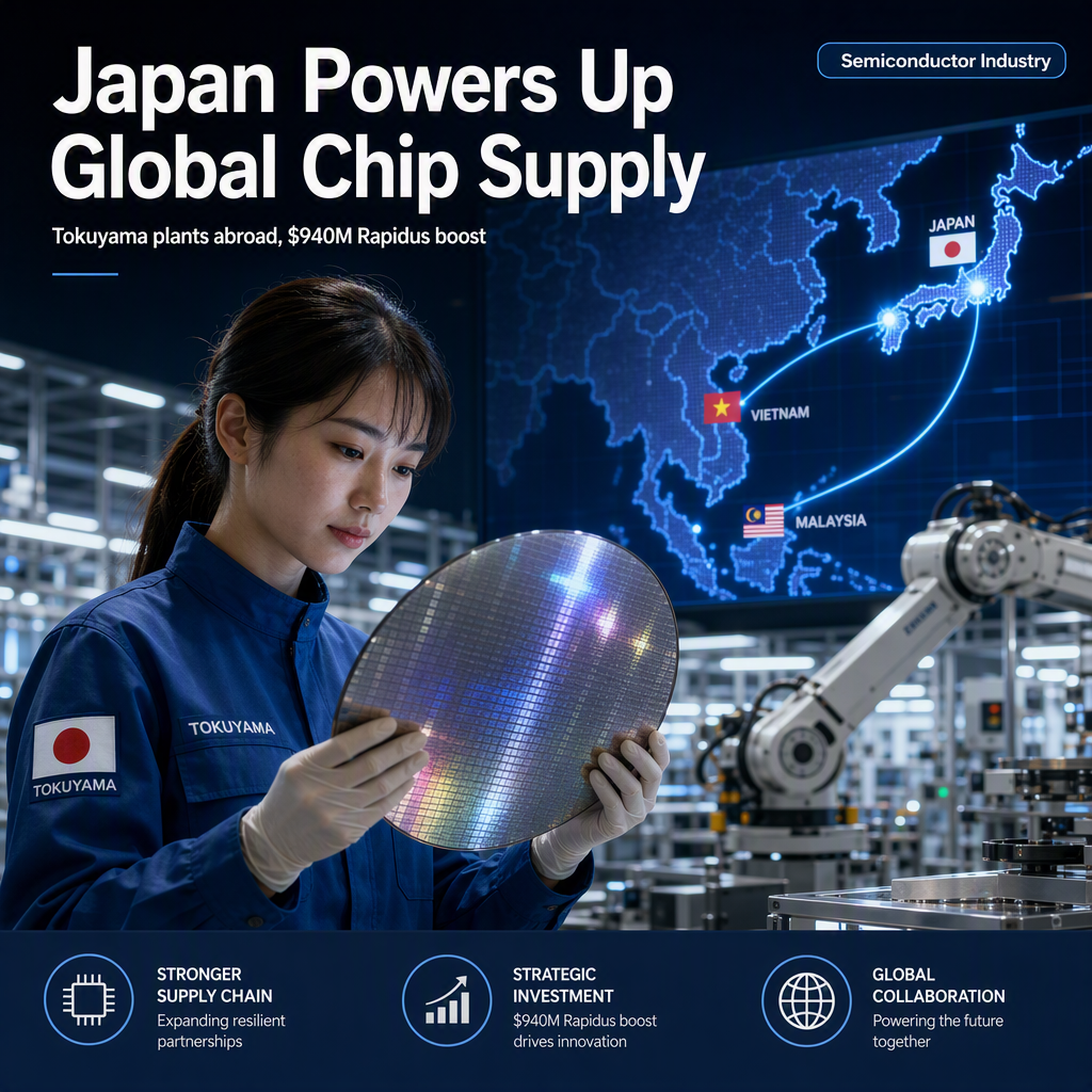 Japan Expands Semiconductor Supply Chain with Tokuyama Overseas Plants and $940M Rapidus Investment
