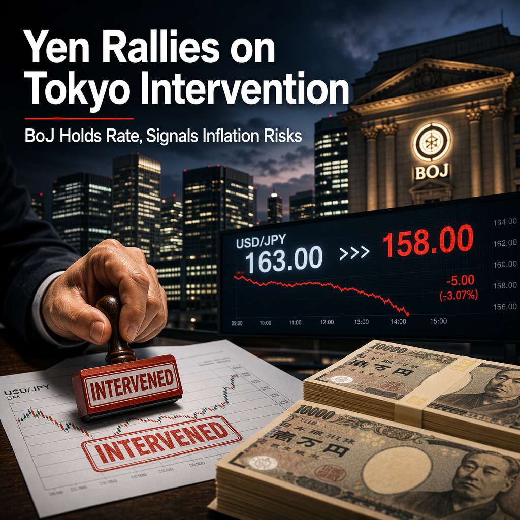 Japanese Yen Surges as Ministry of Finance Intervenes; BoJ Maintains Rate Amid Inflation Concerns