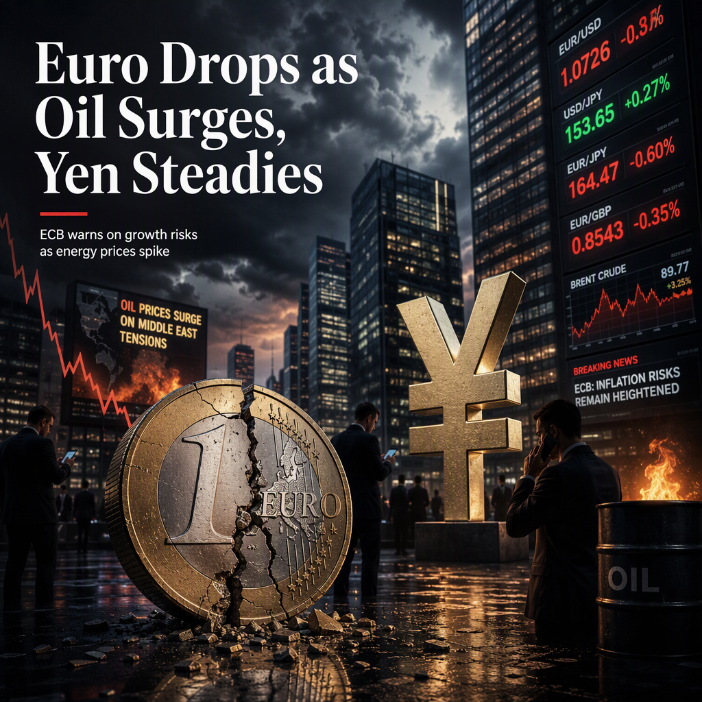 Euro Slides Amid ECB Economic Warnings and Surging Oil Prices; Yen Holds Firm on BoJ Hawkishness