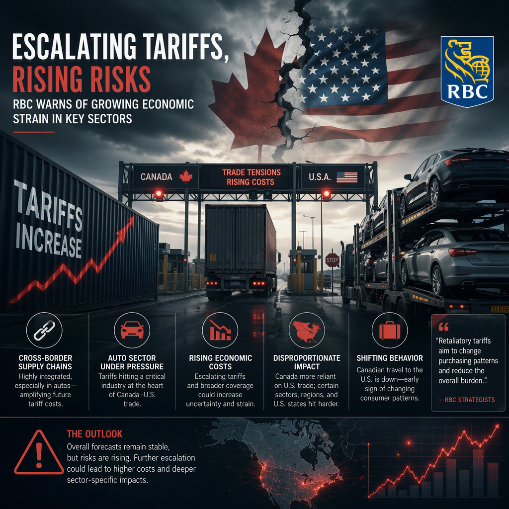 RBC Warns of Sector Strains as Canada-U.S. Trade Tensions Escalate