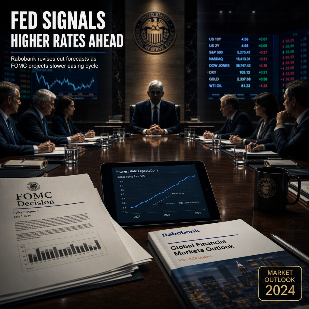 Federal Reserve Signals Higher-for-Longer Rate Path, Rabobank Adjusts Cut Forecasts