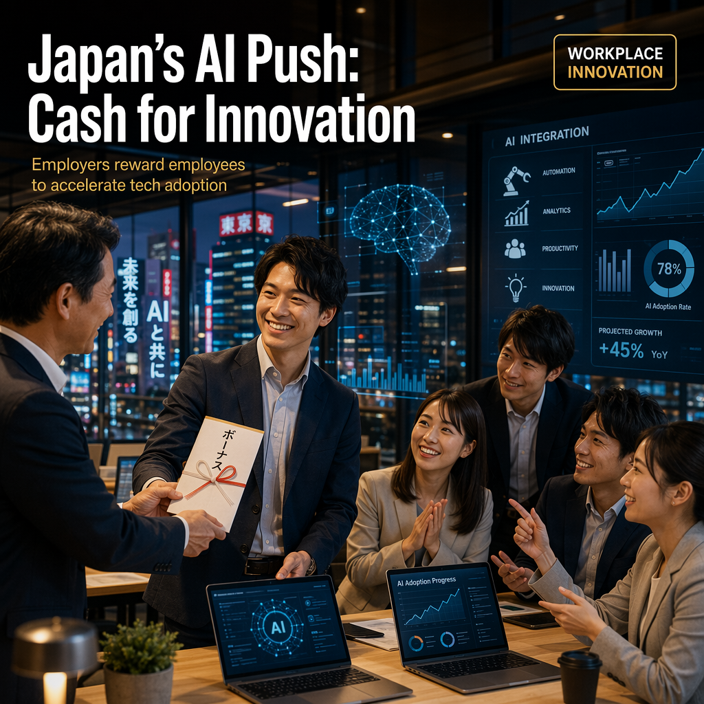 Japanese Companies Offer Cash Incentives to Accelerate AI Adoption Among Employees