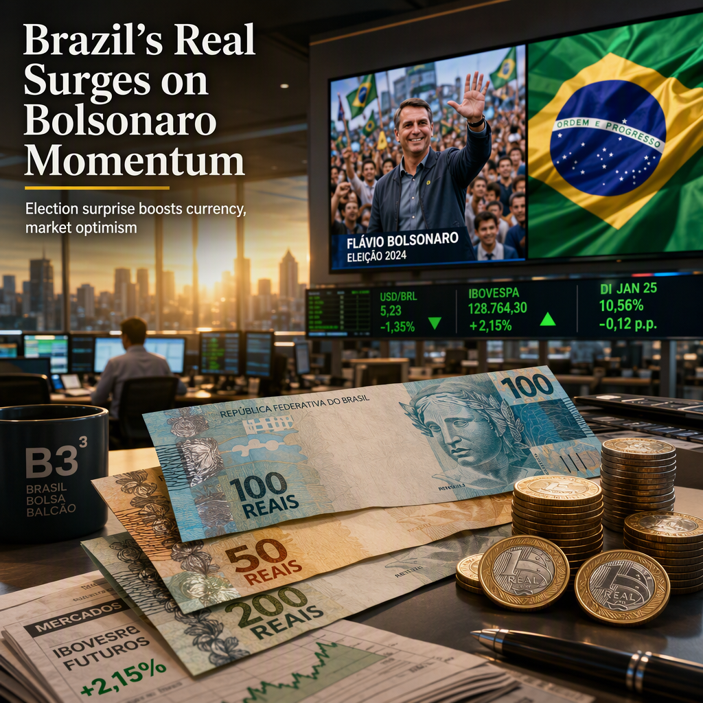 Brazilian Real Strengthens After Flávio Bolsonaro's Strong Election Showing
