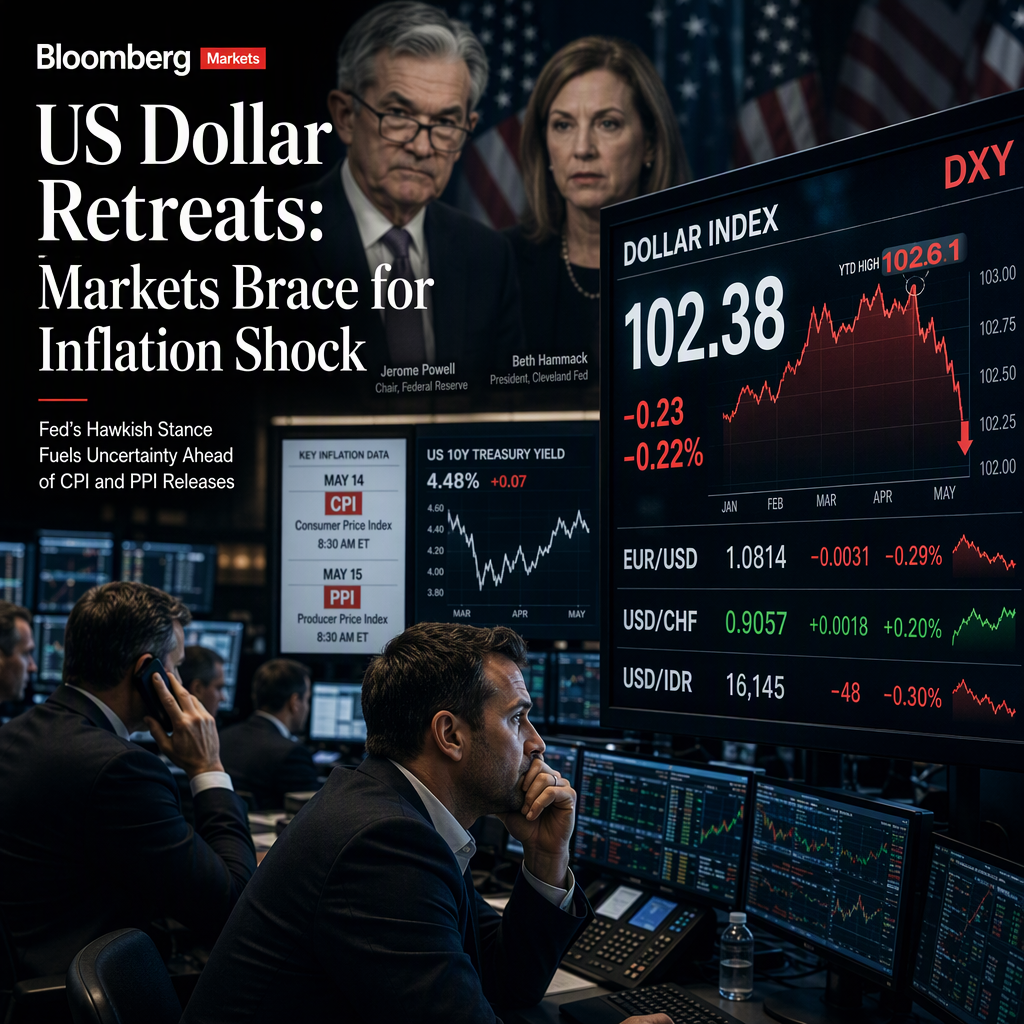 US Dollar Retreats from Highs as Fed Maintains Hawkish Stance Ahead of Key Inflation Data