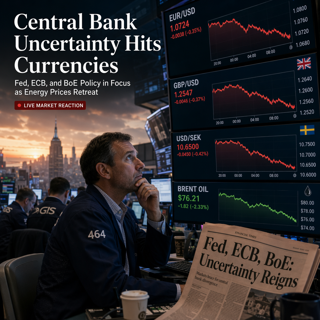 Fed, ECB, and BoE Policy Uncertainty Weighs on Major Currencies as Energy Prices Retreat