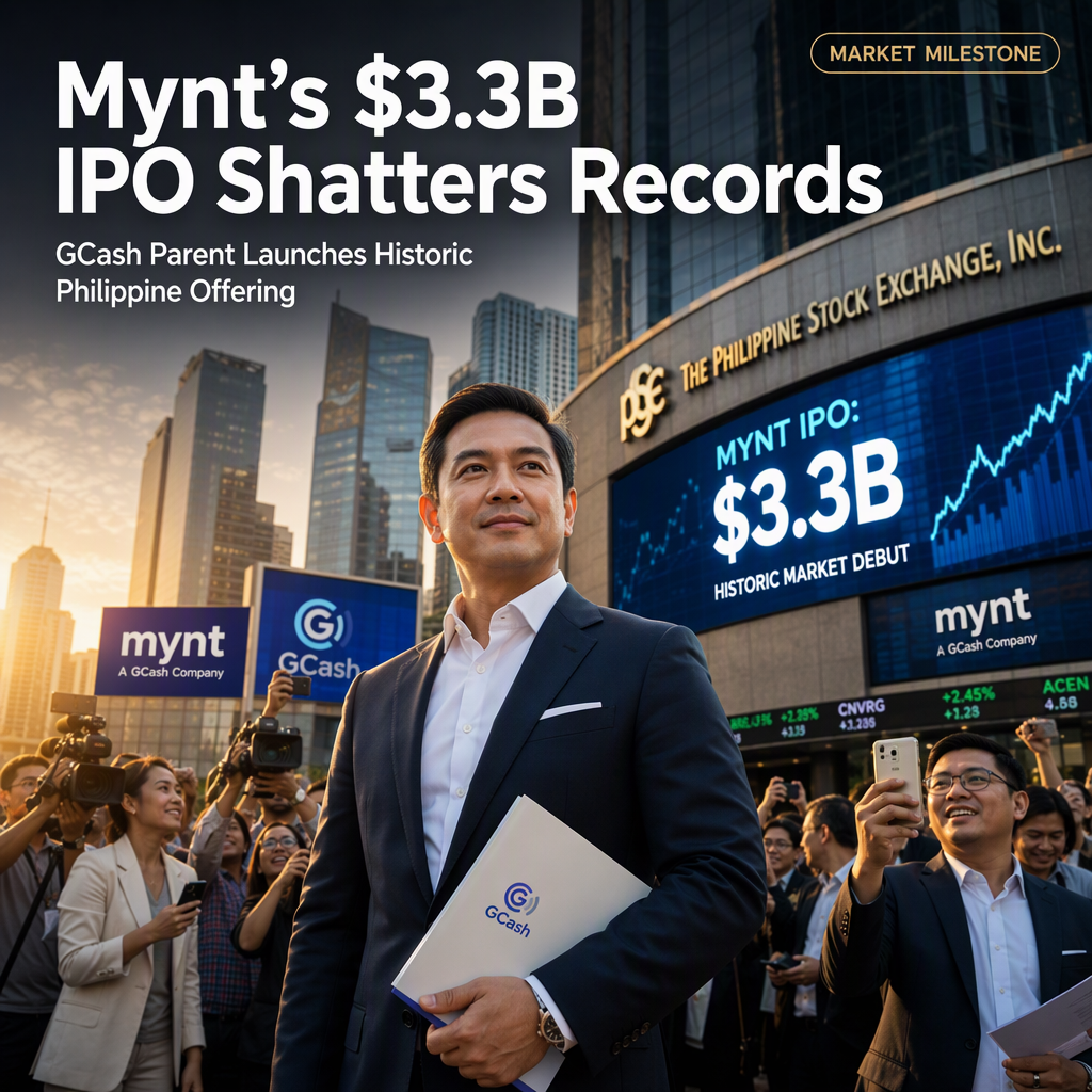 GCash Parent Mynt Sets Record-Breaking $3.3 Billion Philippine IPO Price