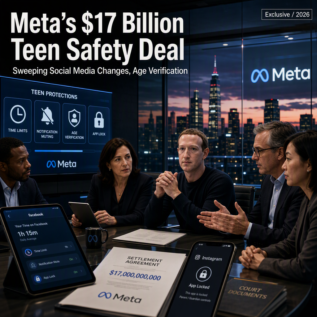 Meta Agrees to $17 Billion Settlement, Pledges Sweeping Changes to Teen Social Media Use