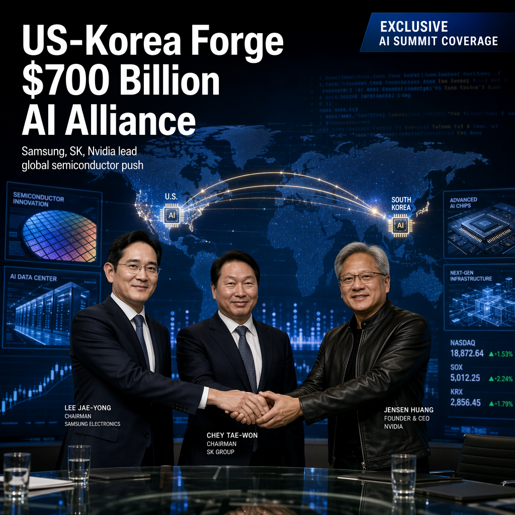 Samsung, SK, and Nvidia Announce $700 Billion US-Korea AI Investment Push