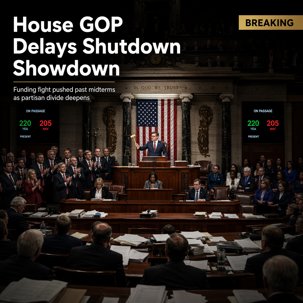 House GOP Passes Bill to Delay Government Shutdown Battle Until After Midterms