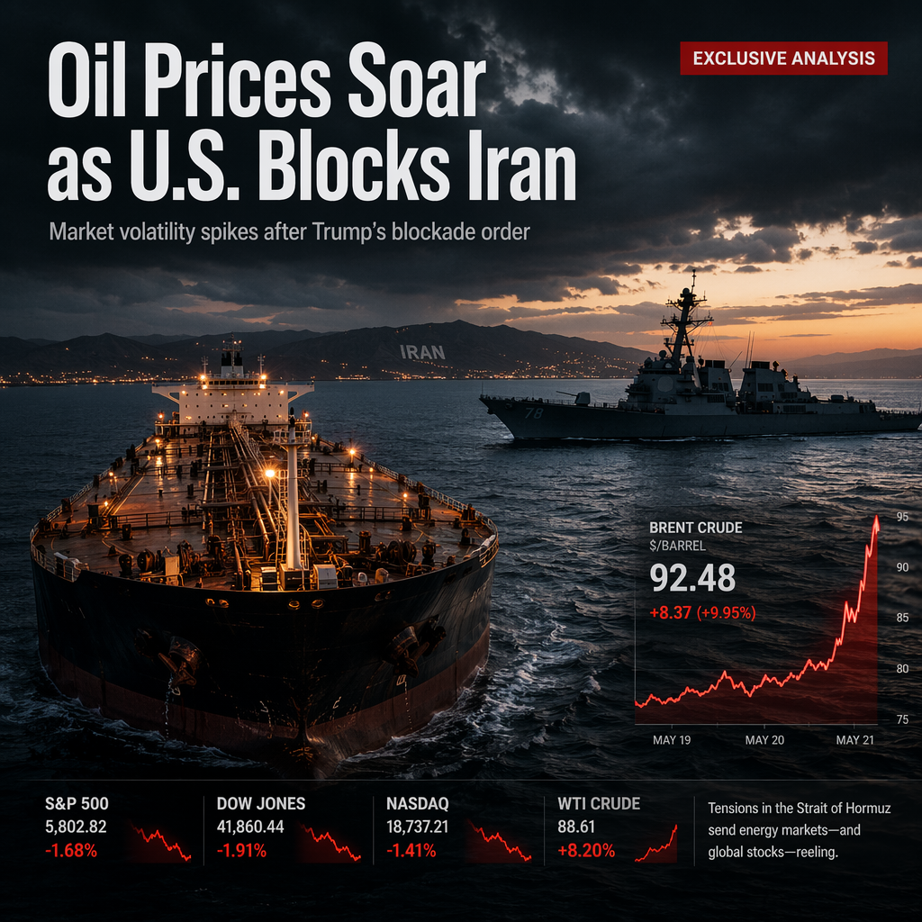 Oil Prices Surge 5% as Trump Reimposes Blockade on Iran, Markets React Sharply
