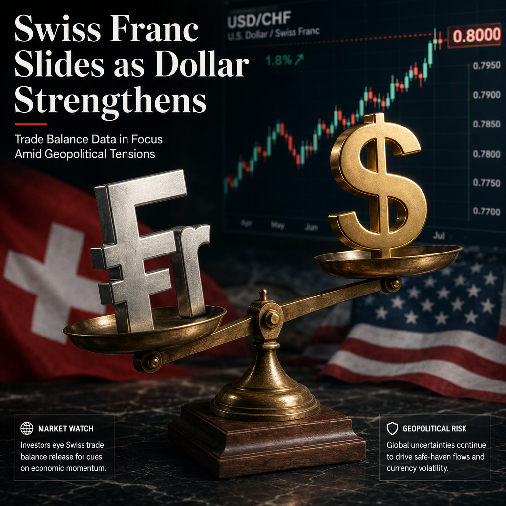 Swiss Franc Weakens as USD/CHF Rises Ahead of Swiss Trade Balance Data