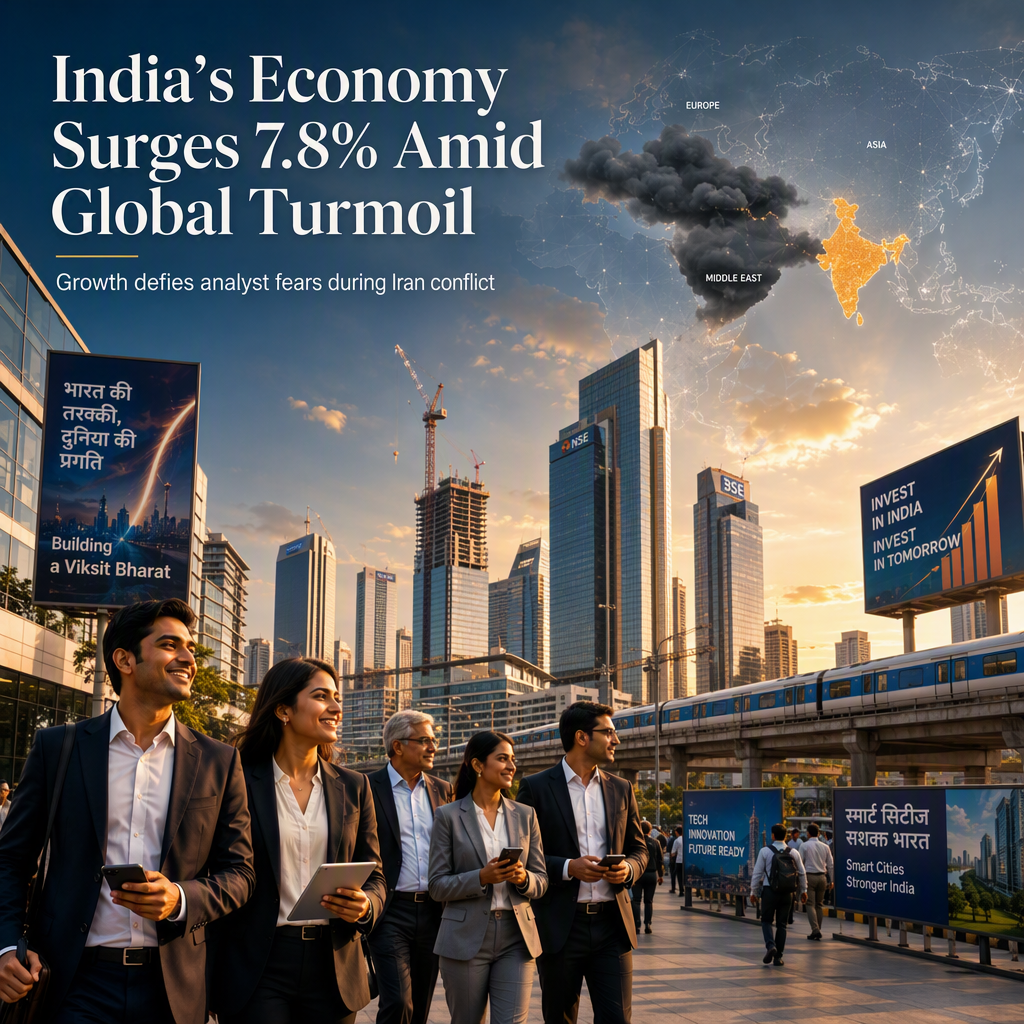 India's Economy Defies Expectations with 7.8% GDP Growth Amid Iran Conflict