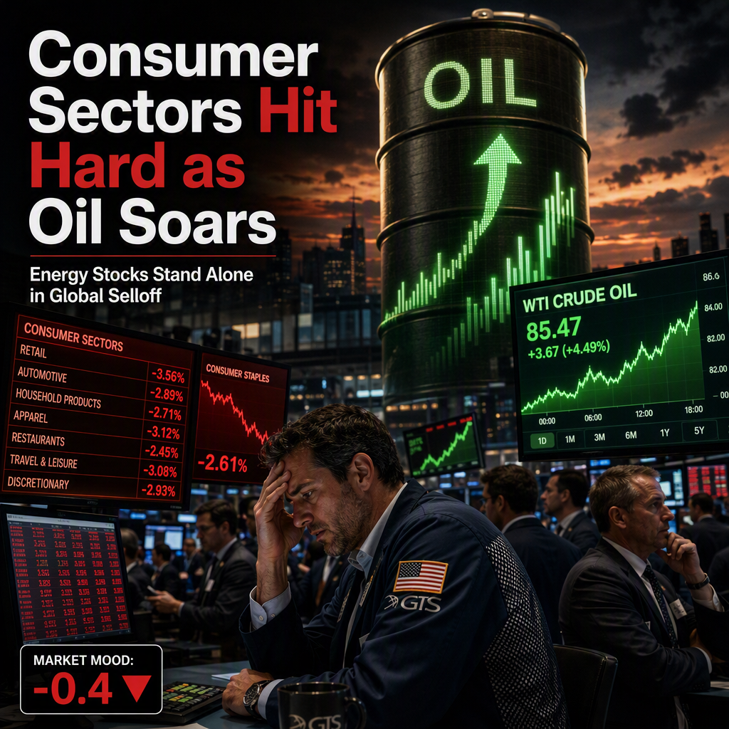 Consumer Sectors Lead Global Equity Selloff Amid Energy Price Surge