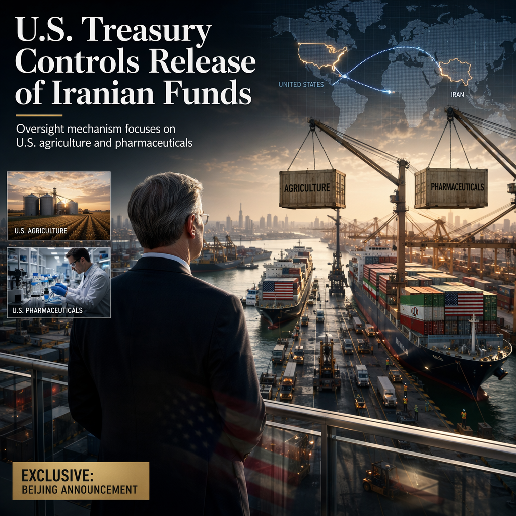 U.S. Treasury to Oversee Release of Iranian Frozen Funds for U.S. Goods Purchases