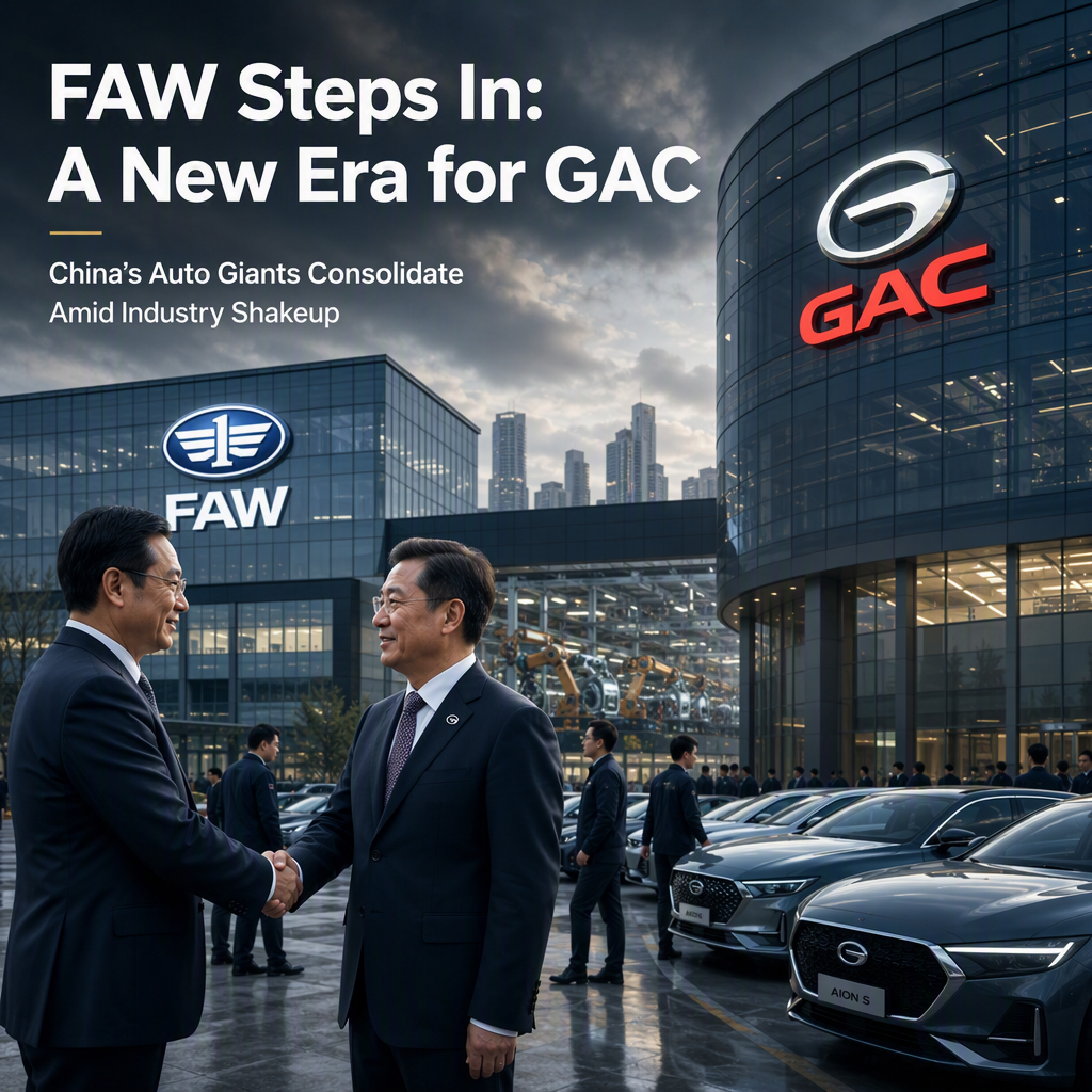 FAW to Become GAC's Second-Largest Shareholder Amid China Auto Sector Consolidation
