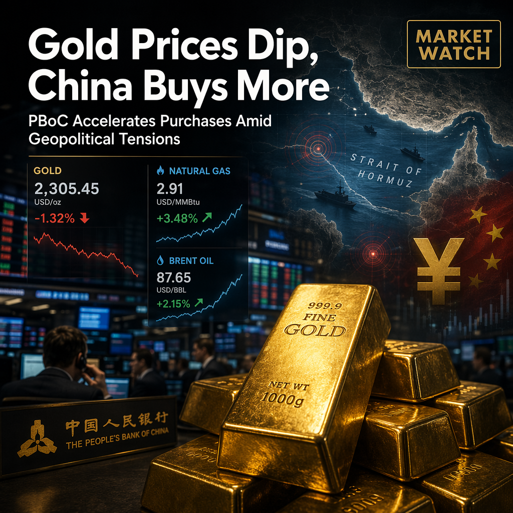 Gold Price Dip Limited as PBoC Accelerates Purchases Amid Geopolitical Tensions