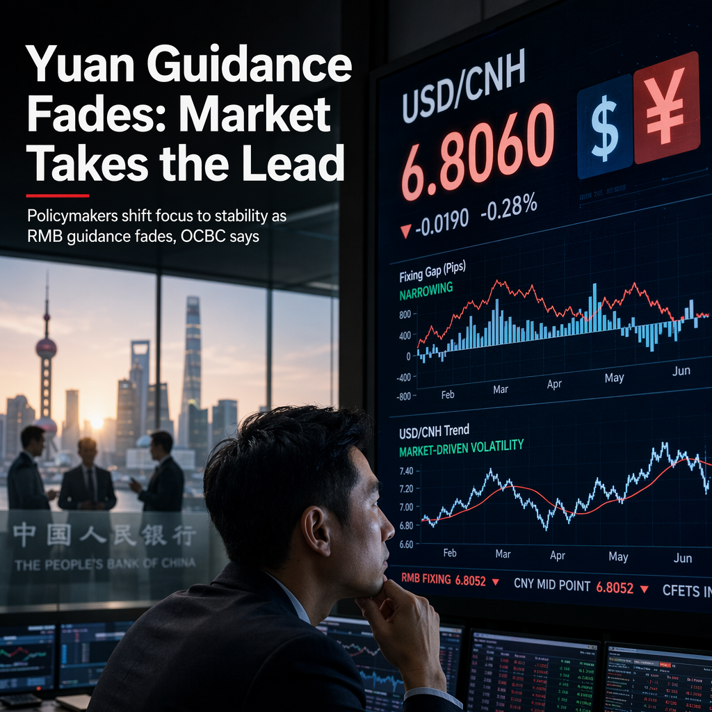 Chinese Yuan Guidance Fades as Policymakers Shift Focus to Stability, Says OCBC