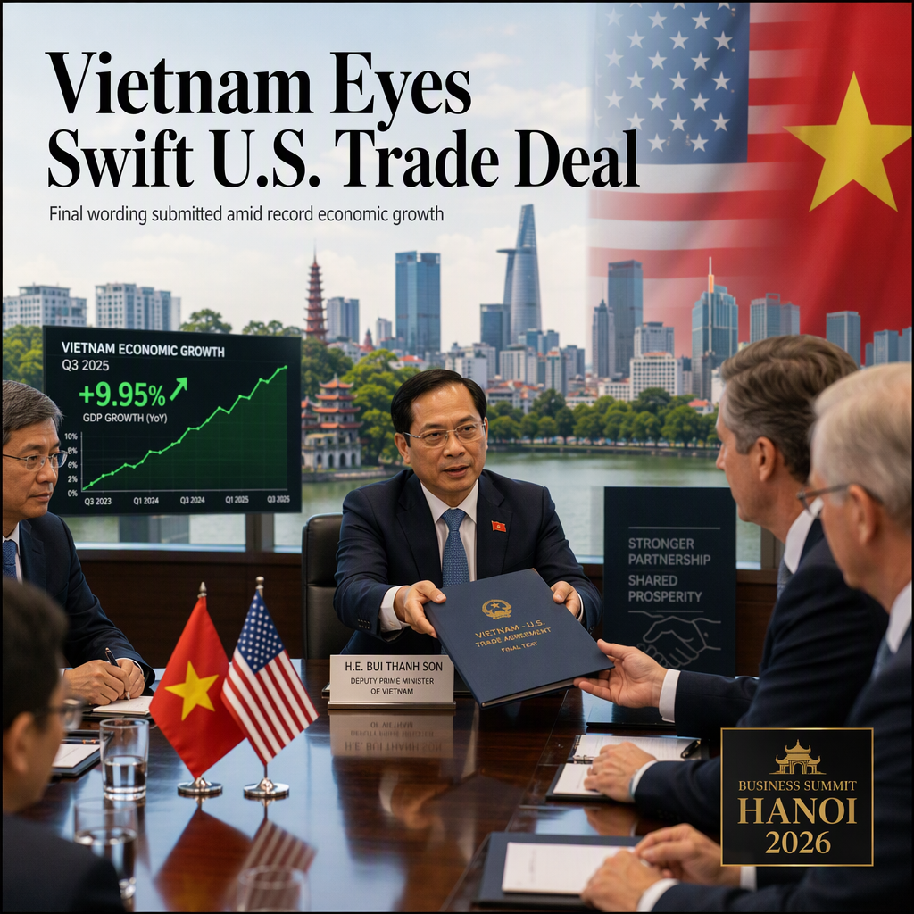 Vietnam Submits Final Trade Deal Wording to U.S., Eyes Swift Agreement
