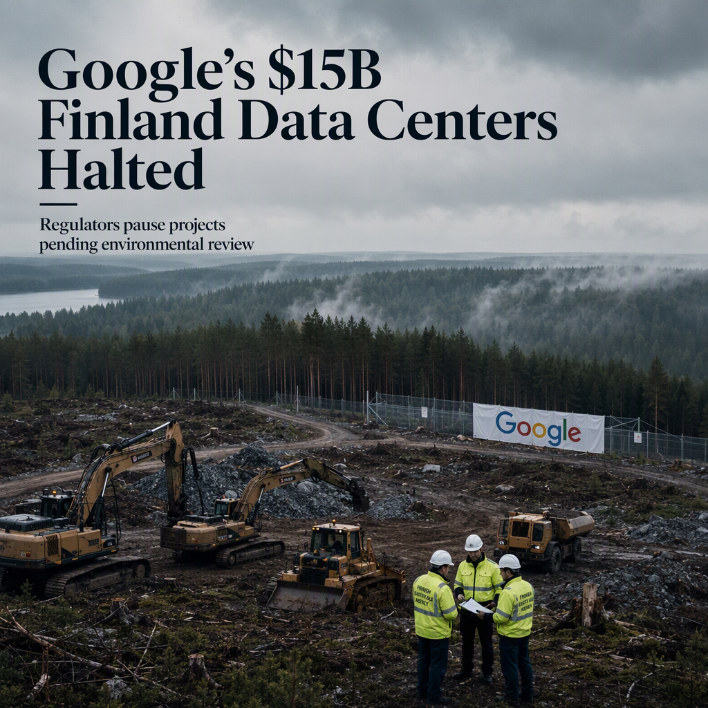 Google Ordered to Suspend $15 Billion Finland Data Center Projects Pending Environmental Review