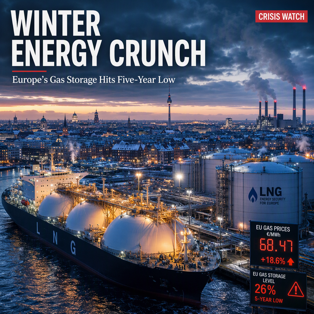 Europe Faces Winter Energy Crunch Amid Record Heat and Low Gas Storage; U.S. LNG Exports Provide Critical Support
