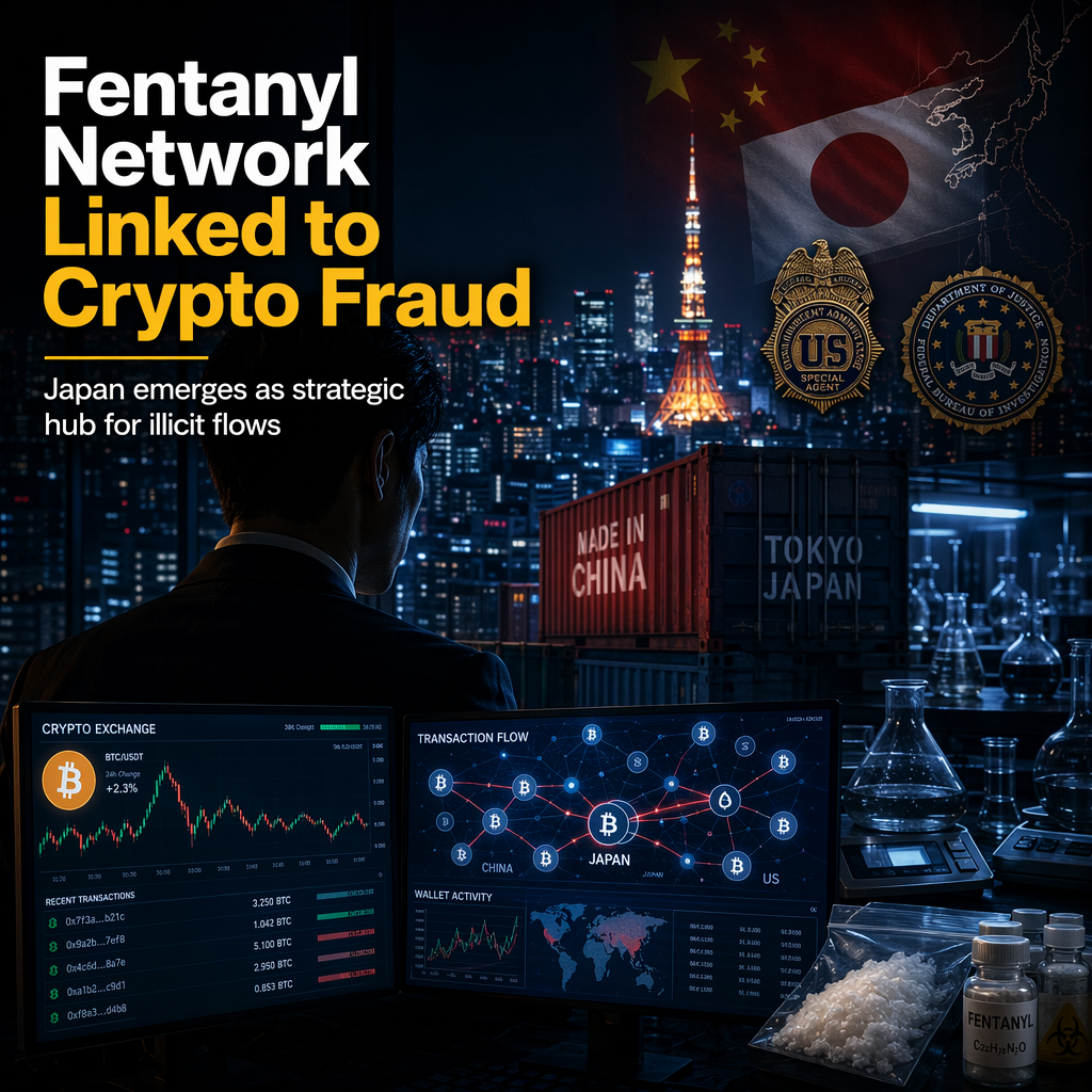 Chinese Fentanyl Network Suspected of Multi-Million Dollar Crypto Fraud via Japan Base