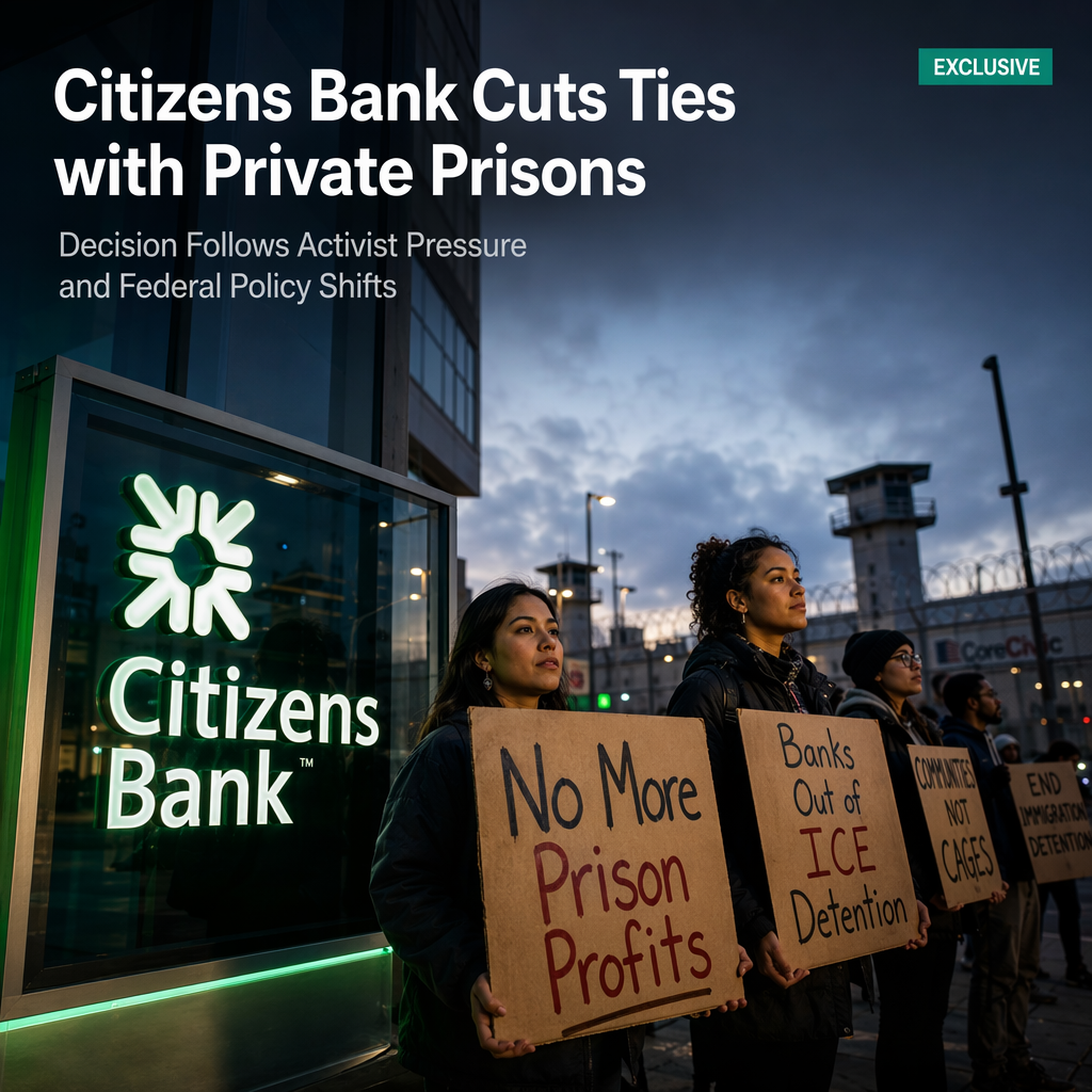 Citizens Bank Ends Lending to Private Prison Operators Amid Activist Pressure and Federal Policy Shifts