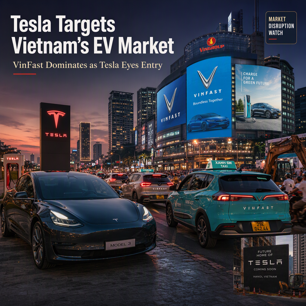 Tesla Registers Local Entity in Vietnam, Eyes Entry into Southeast Asia's Largest EV Market Dominated by VinFast