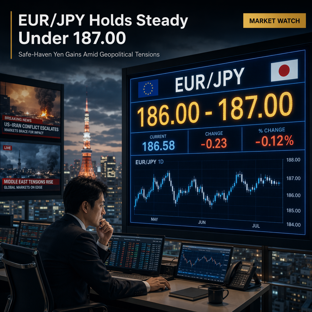 EUR/JPY Consolidates Below 187.00 as Safe-Haven Yen Strengthens Amid Geopolitical Tensions