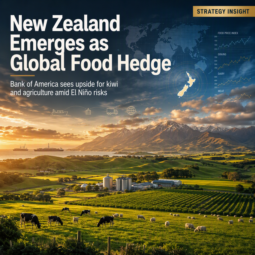 Bank of America Identifies New Zealand as Prime Hedge Against El Niño Food Supply Chain Risks