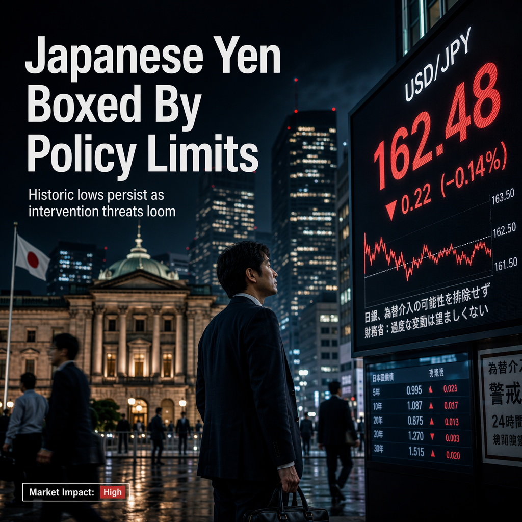 Japanese Yen Holds Steady Near Four-Decade Lows Amid Intervention Threats and Policy Constraints